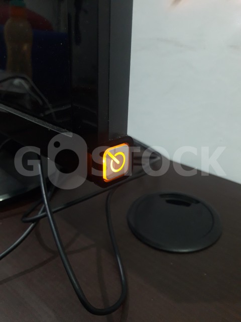 Power button of the monitor