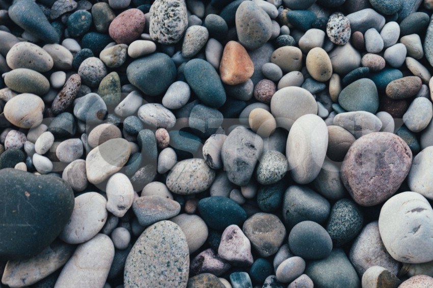 Colored stones on the beach