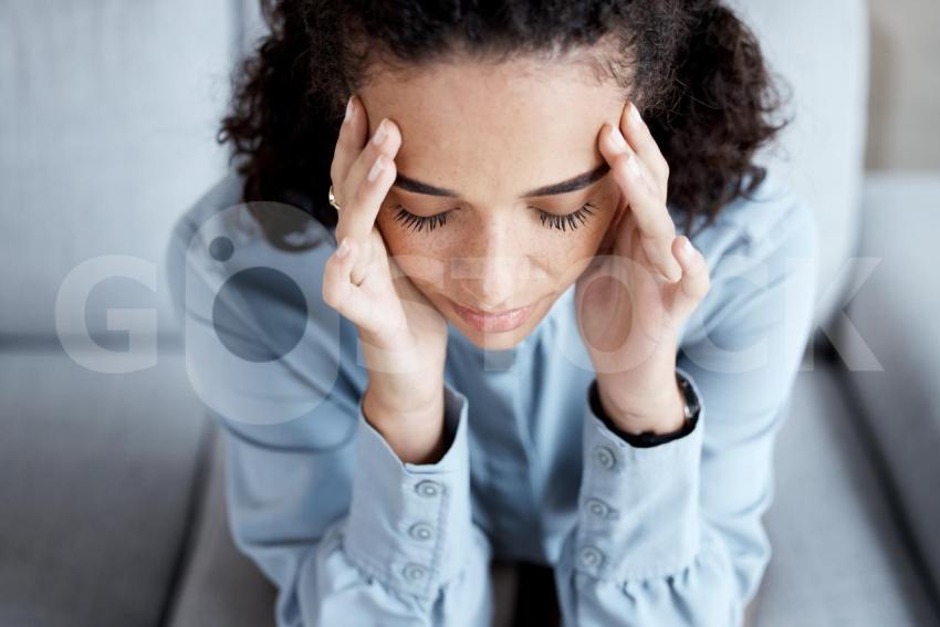 stress headache woman