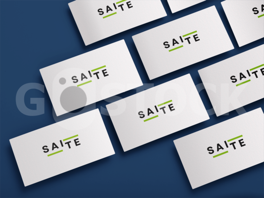 mockup featuring a set of business cards a6223