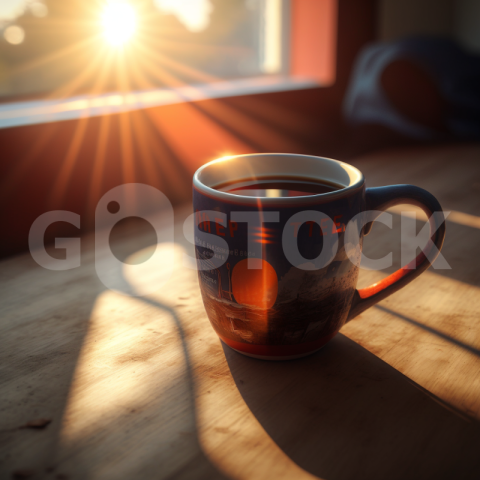 Coffee in sunshine
