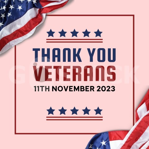 Red Veterans Day Instagram Post